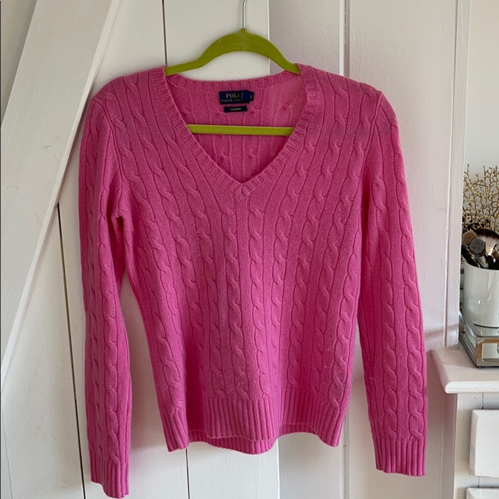 Polo Ralph Lauren Hot Pink Cashmere Sweater